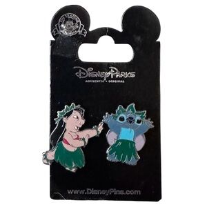 Disney Parks Lilo & Stitch Hula Dancing 2 Pin Set NEW Collectors Pin Trader 2009